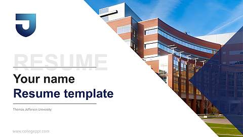 Thomas Jefferson University Resume PPT Template