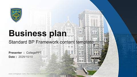 The College of Saint Scholastica Competition/Entrepreneurship Contest PPT Template