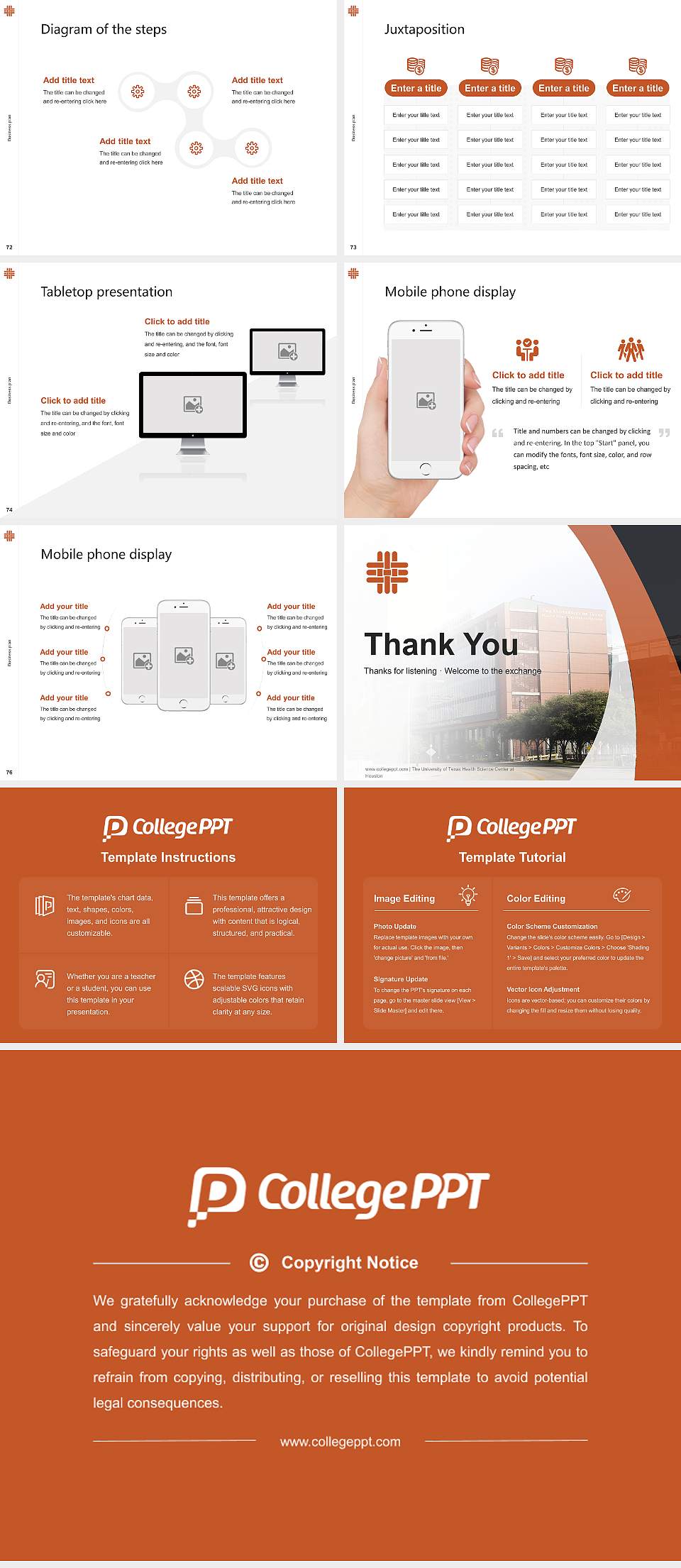 The University of Texas Health Science Center at Houston Competition/Entrepreneurship Contest PPT Template4:3 ratio PPT effect preview image9
