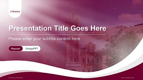 University of Montana Lecture Sharing and Networking Event PPT Template