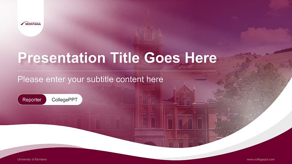 University of Montana Lecture Sharing and Networking Event PPT Template16:9 ratio PPT effect preview image