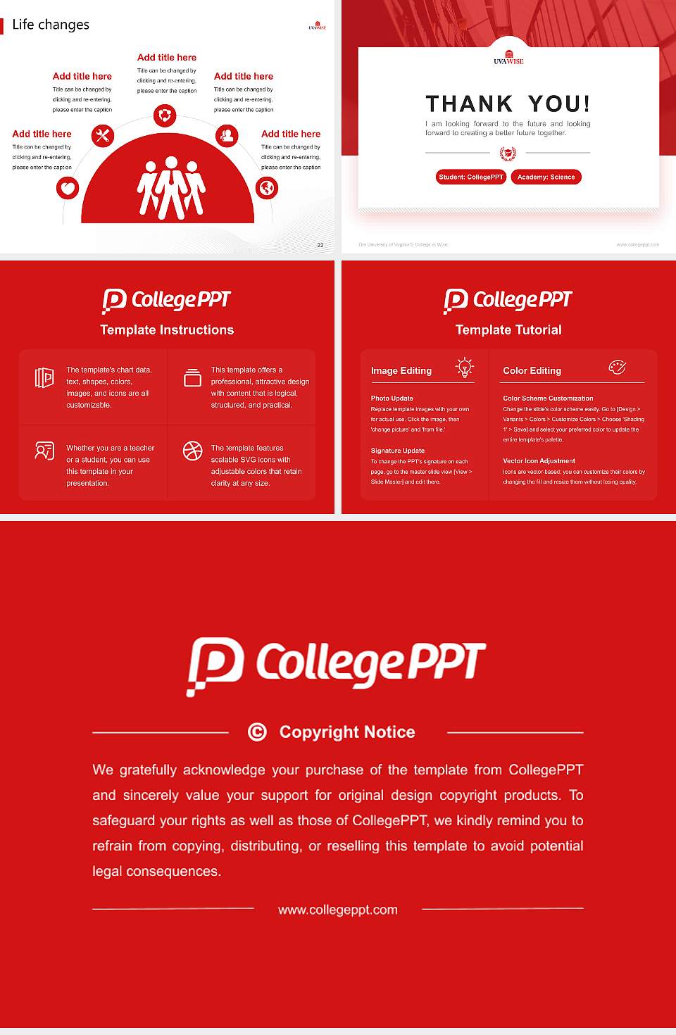 The University of Virginia’S College at Wise National Scholarship Defense PPT Template4:3 ratio PPT effect preview image4