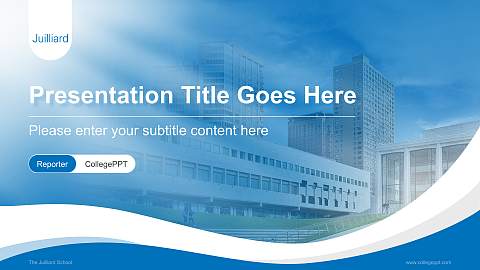 The Juilliard School Lecture Sharing and Networking Event PPT Template
