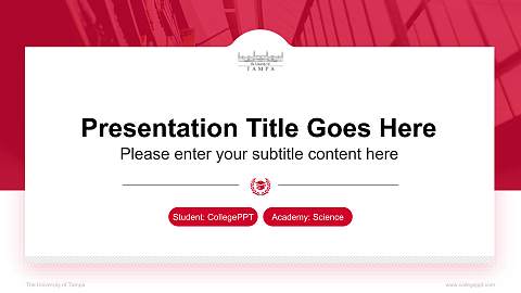 The University of Tampa National Scholarship Defense PPT Template