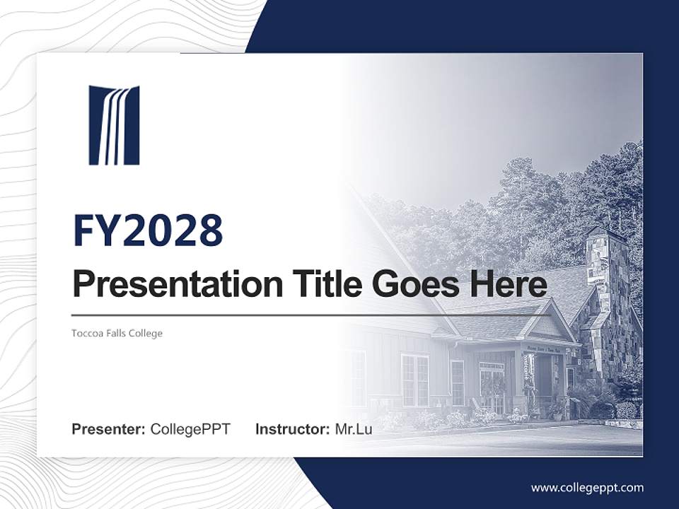 Toccoa Falls College Academic Presentation/Research Findings Report PPT Template4:3 ratio PPT effect preview image5
