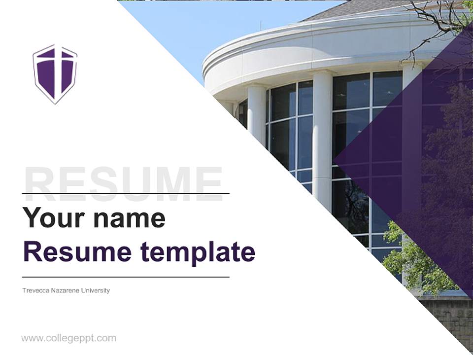Trevecca Nazarene University Resume PPT Template4:3 ratio PPT effect preview image5