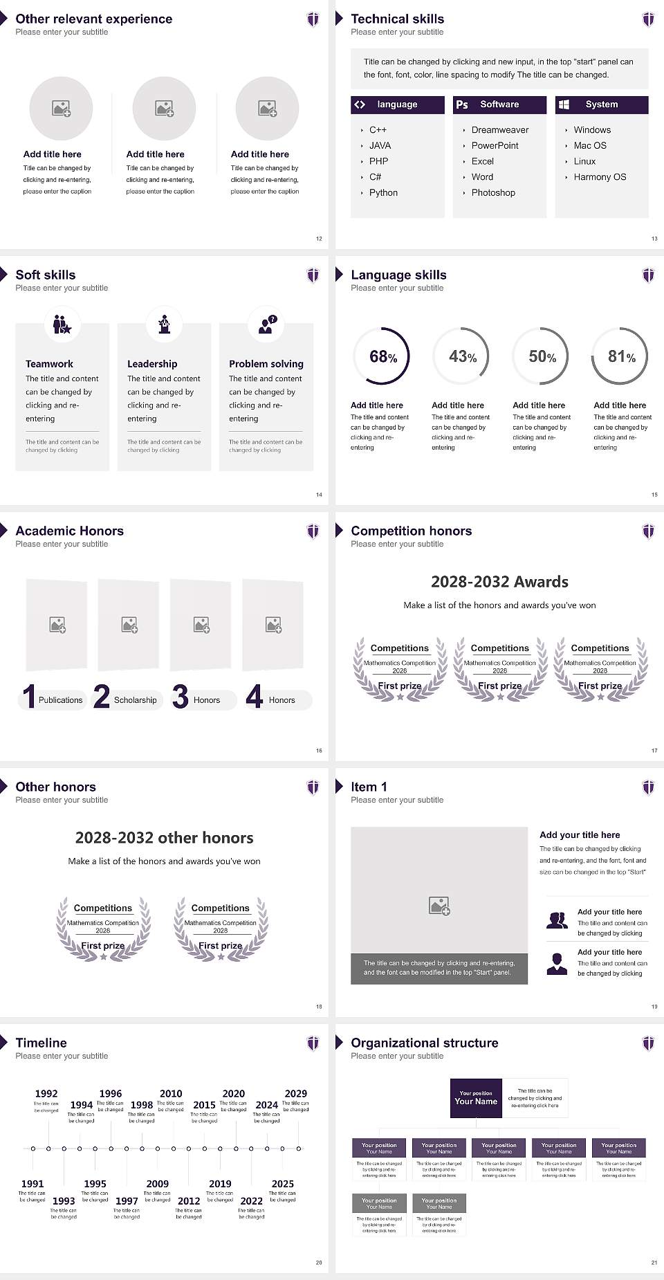 Trevecca Nazarene University Resume PPT Template4:3 ratio PPT effect preview image3