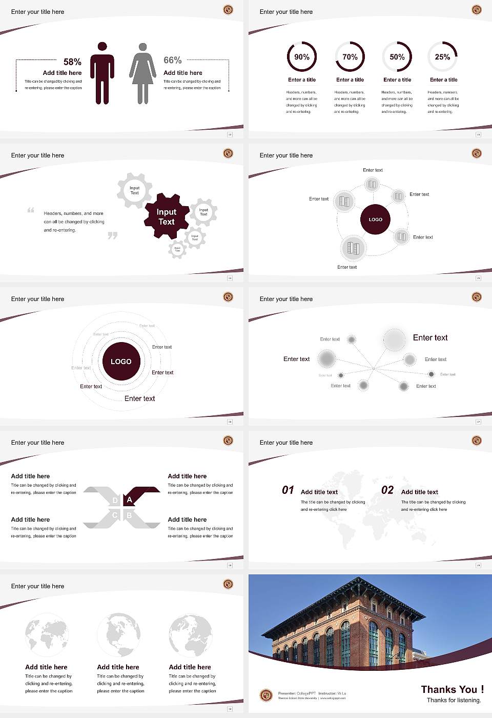 Thomas Edison State University Course/Courseware Creation PPT Template16:9 ratio PPT effect preview image4