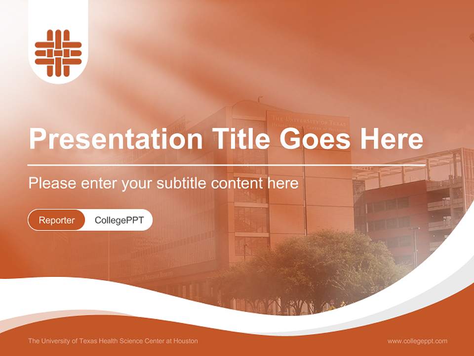 The University of Texas Health Science Center at Houston Lecture Sharing and Networking Event PPT Template4:3 ratio PPT effect preview image4
