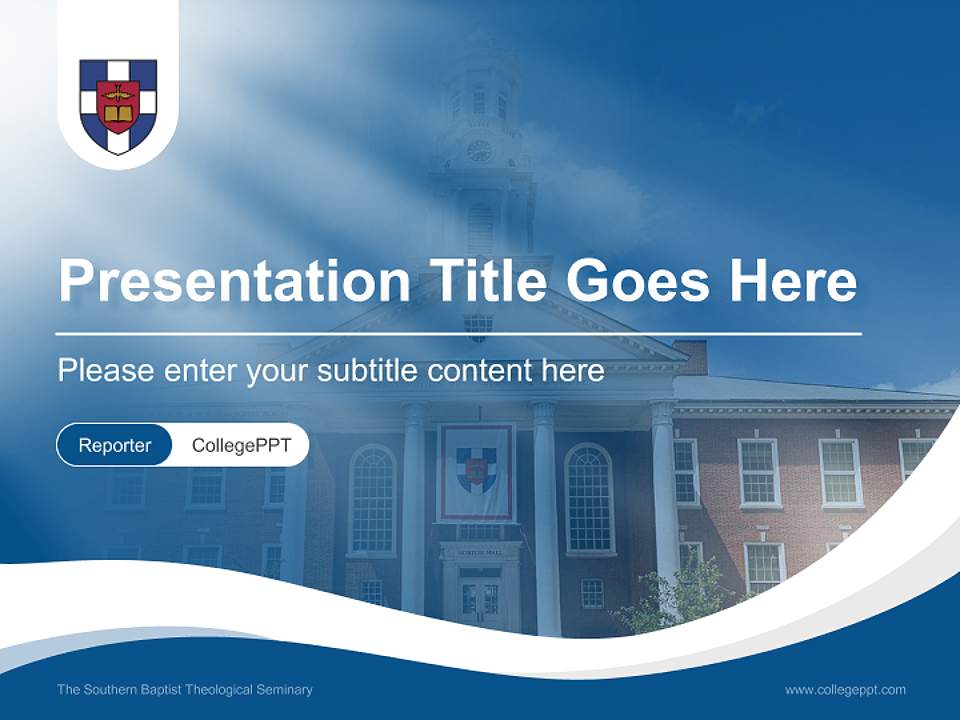 The Southern Baptist Theological Seminary Lecture Sharing and Networking Event PPT Template4:3 ratio PPT effect preview image4