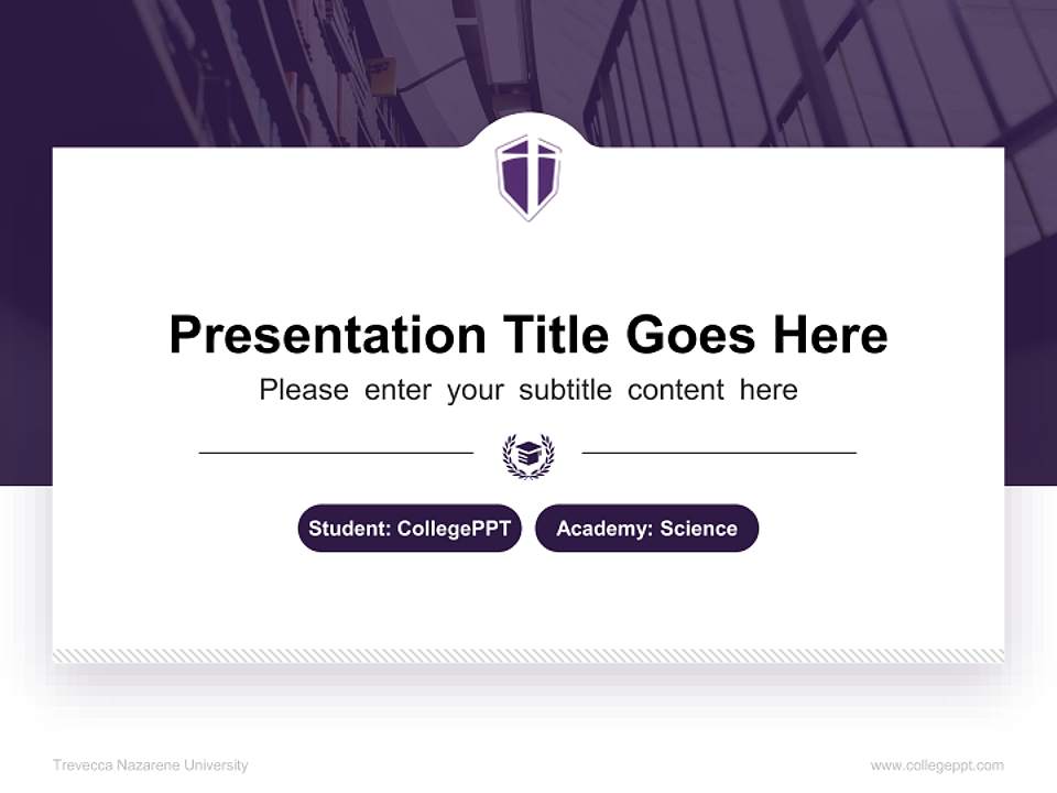 Trevecca Nazarene University National Scholarship Defense PPT Template4:3 ratio PPT effect preview image4