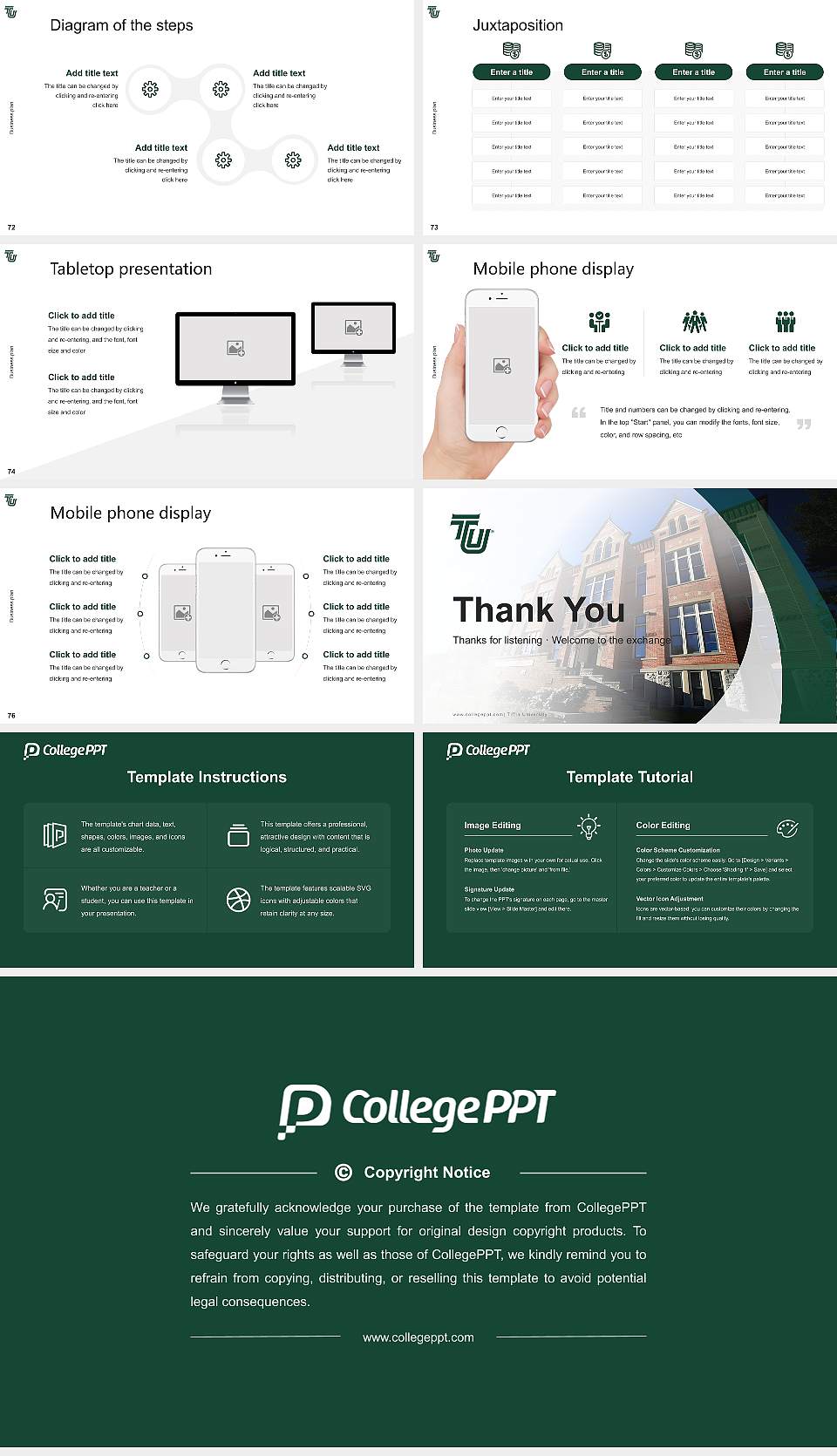 Tiffin University Competition/Entrepreneurship Contest PPT Template16:9 ratio PPT effect preview image9