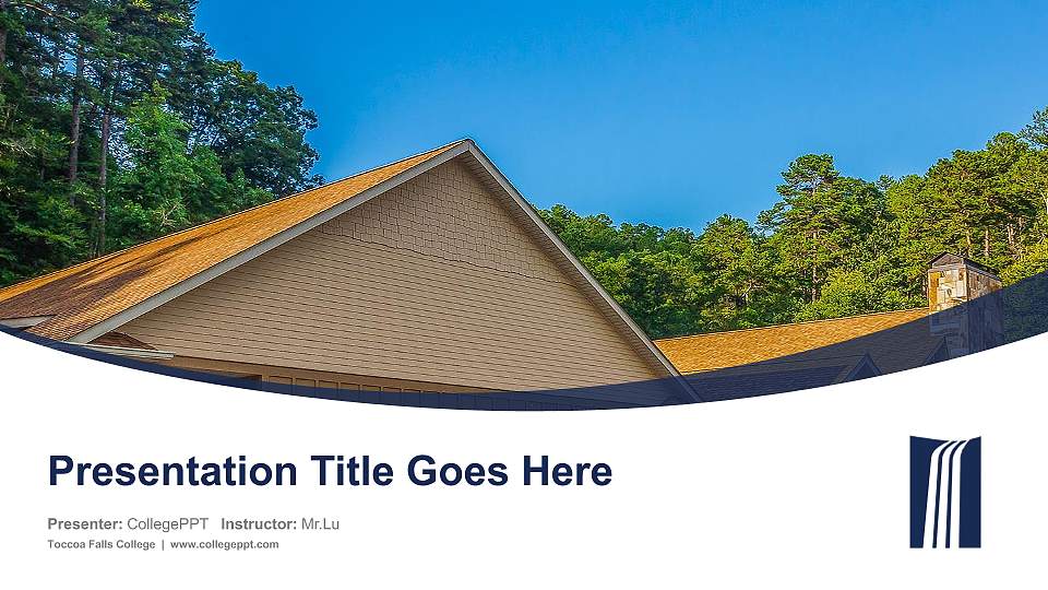 Toccoa Falls College Course/Courseware Creation PPT Template16:9 ratio PPT effect preview image