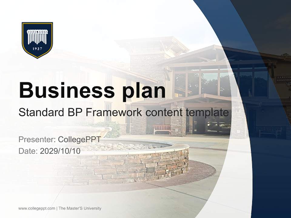 The Master’S University Competition/Entrepreneurship Contest PPT Template4:3 ratio PPT effect preview image9