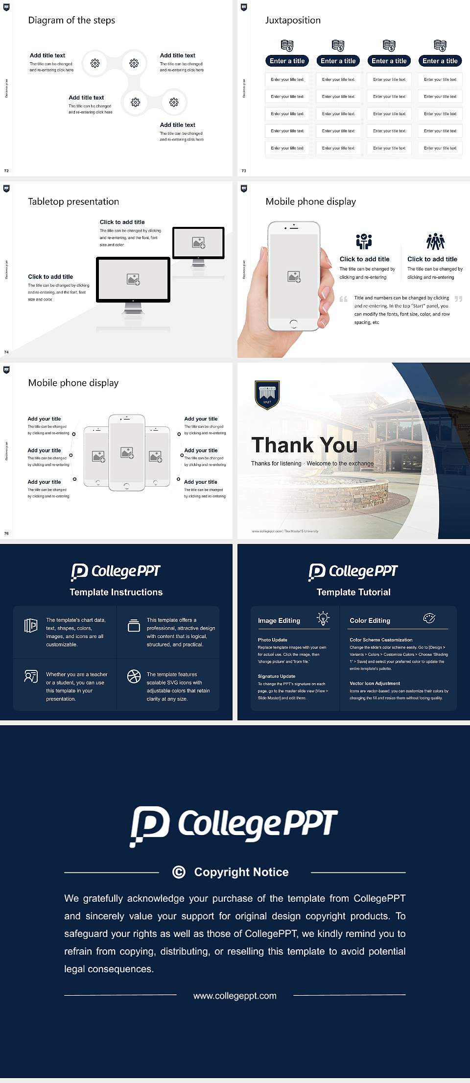 The Master’S University Competition/Entrepreneurship Contest PPT Template4:3 ratio PPT effect preview image9