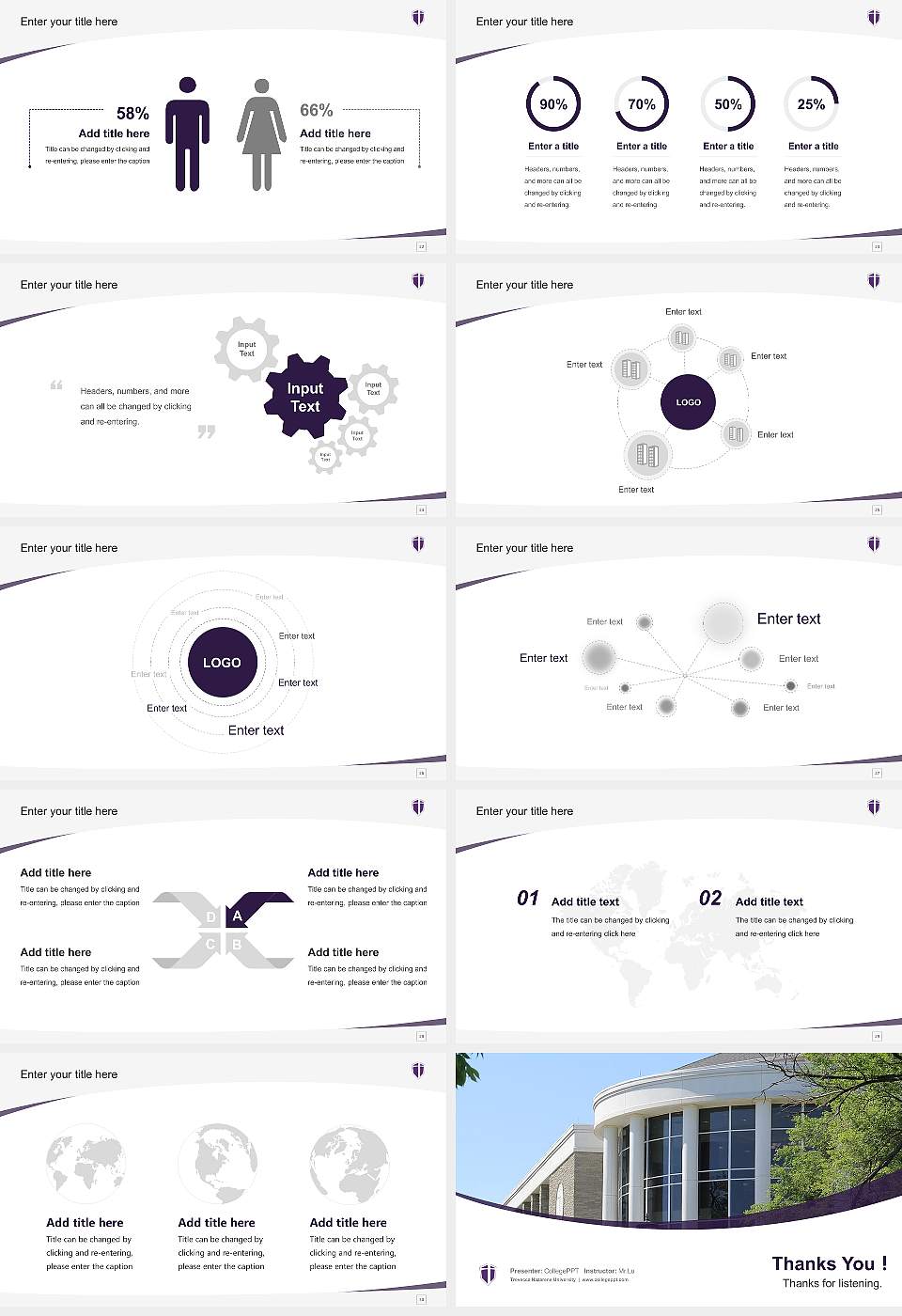 Trevecca Nazarene University Course/Courseware Creation PPT Template16:9 ratio PPT effect preview image4