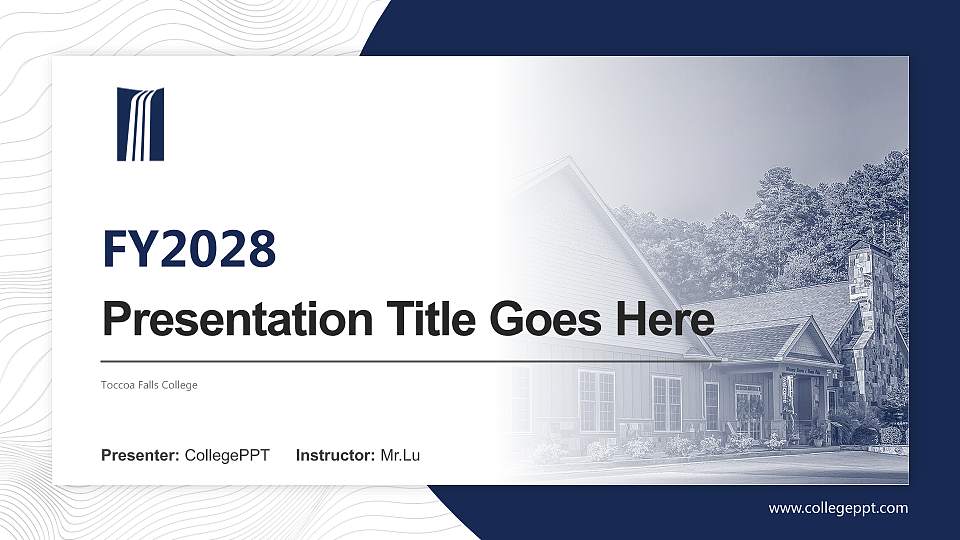 Toccoa Falls College Academic Presentation/Research Findings Report PPT Template16:9 ratio PPT effect preview image