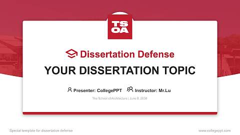 The School of Architecture Graduation Thesis Defense PPT Template