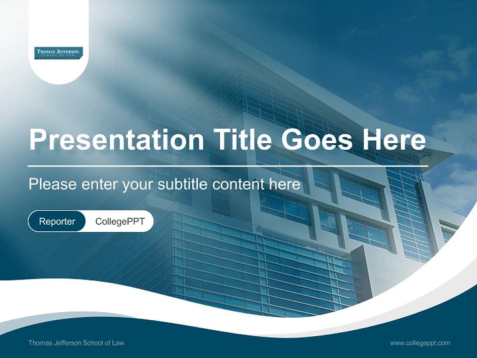 Thomas Jefferson School of Law Lecture Sharing and Networking Event PPT Template4:3 ratio PPT effect preview image4