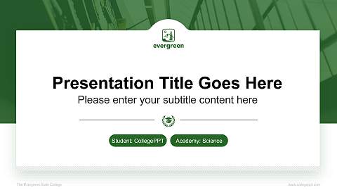 The Evergreen State College National Scholarship Defense PPT Template
