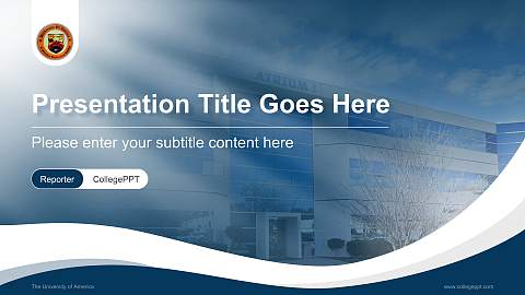 The University of America Lecture Sharing and Networking Event PPT Template