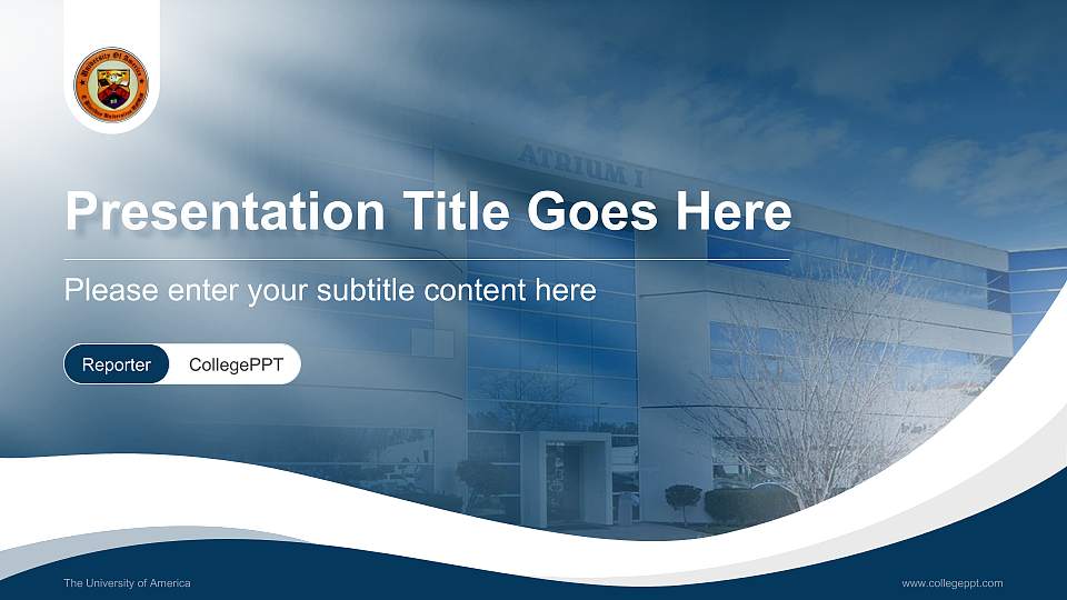 The University of America Lecture Sharing and Networking Event PPT Template16:9 ratio PPT effect preview image