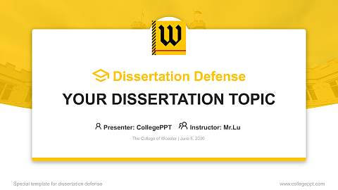 The College of Wooster Graduation Thesis Defense PPT Template