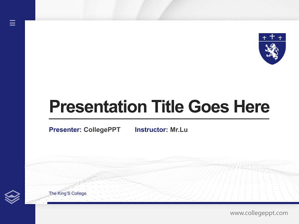 The King’S College Thesis Proposal/Graduation Defense PPT Template4:3 ratio PPT effect preview image5