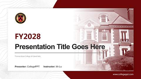 Thomas More College of Liberal Arts Academic Presentation/Research Findings Report PPT Template