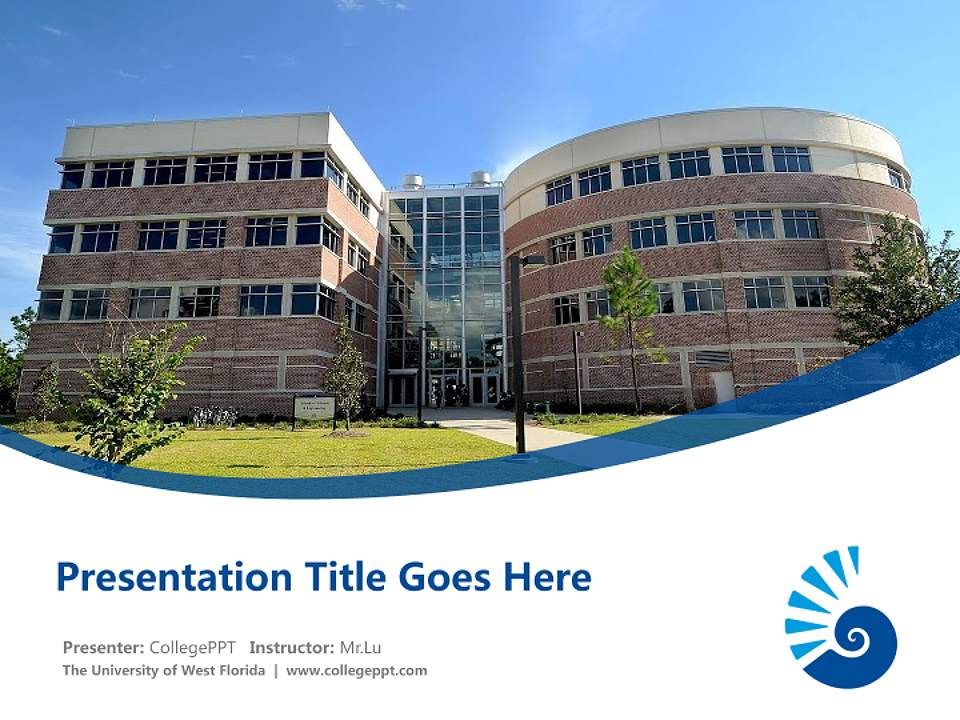 The University of West Florida Course/Courseware Creation PPT Template4:3 ratio PPT effect preview image5