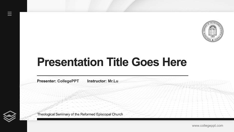 Theological Seminary of the Reformed Episcopal Church Thesis Proposal/Graduation Defense PPT Template16:9 ratio PPT effect preview image