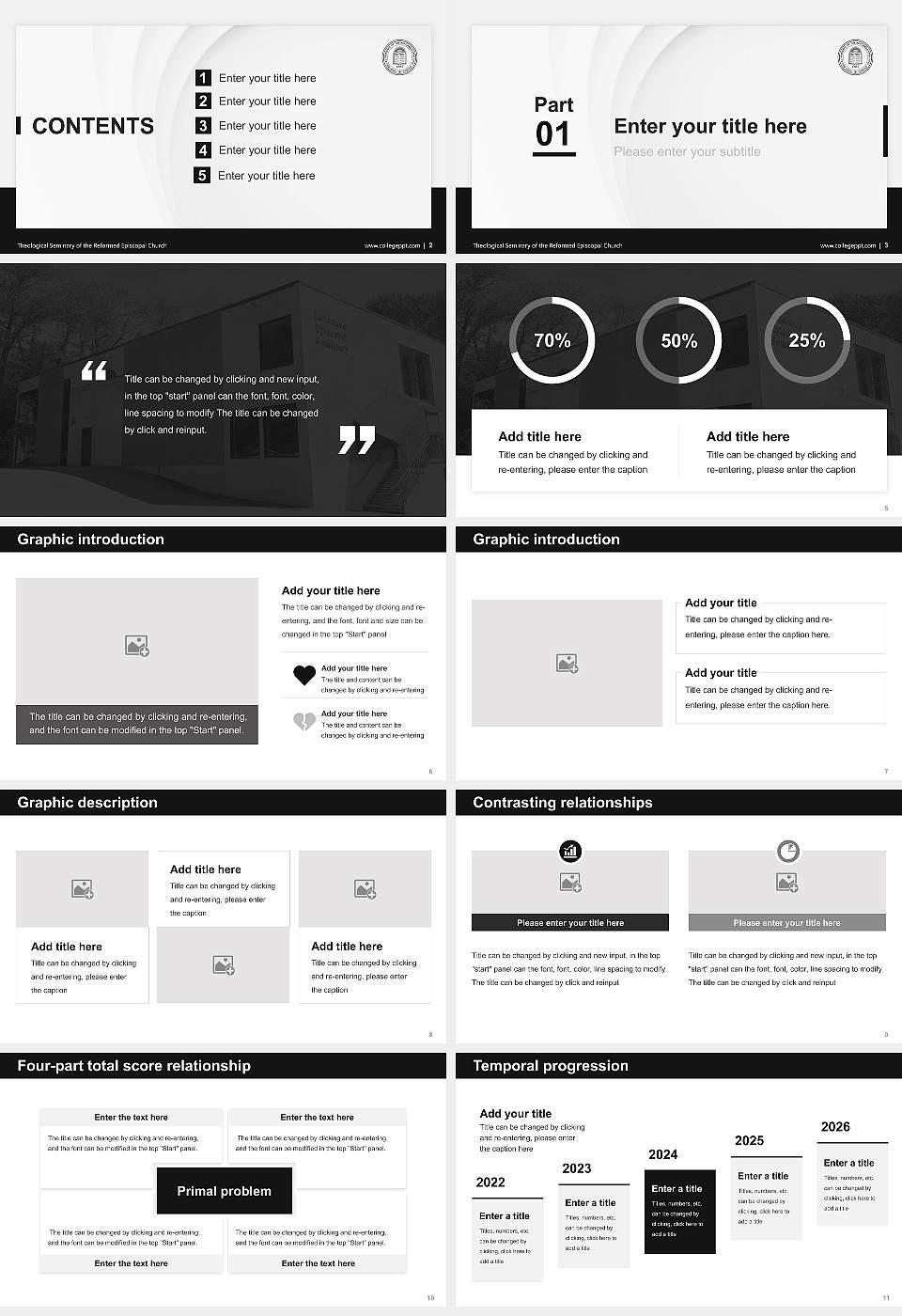 Theological Seminary of the Reformed Episcopal Church Thesis Proposal/Graduation Defense PPT Template16:9 ratio PPT effect preview image2