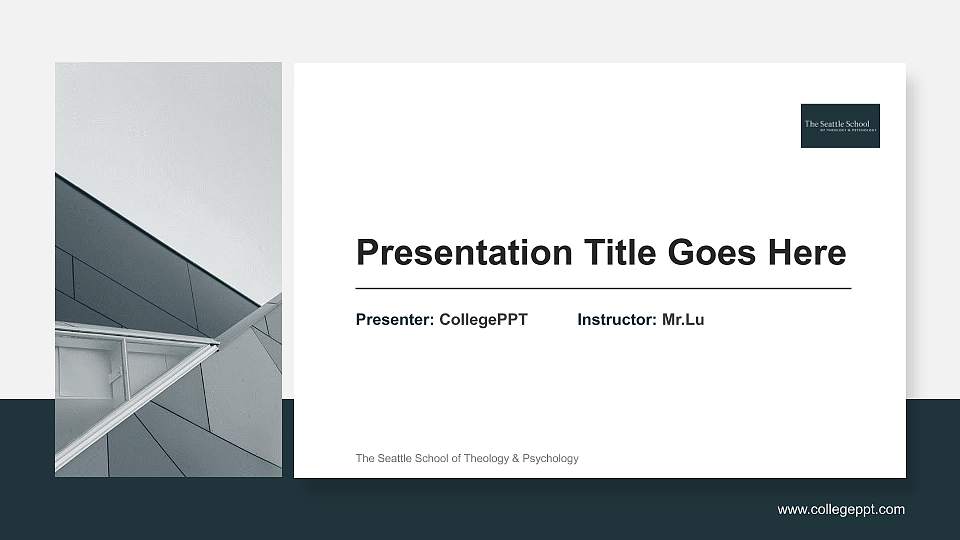 The Seattle School of Theology & Psychology General Purpose PPT Template16:9 ratio PPT effect preview image