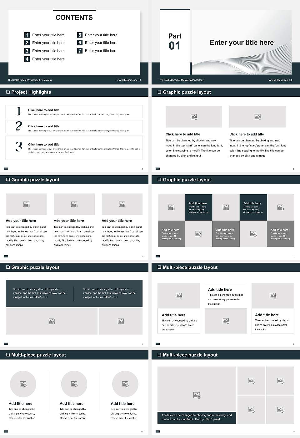 The Seattle School of Theology & Psychology General Purpose PPT Template16:9 ratio PPT effect preview image2
