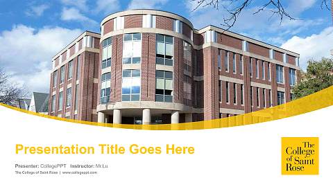 The College of Saint Rose Course/Courseware Creation PPT Template