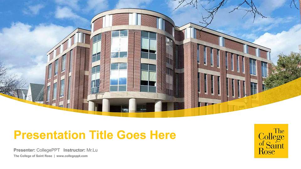 The College of Saint Rose Course/Courseware Creation PPT Template16:9 ratio PPT effect preview image