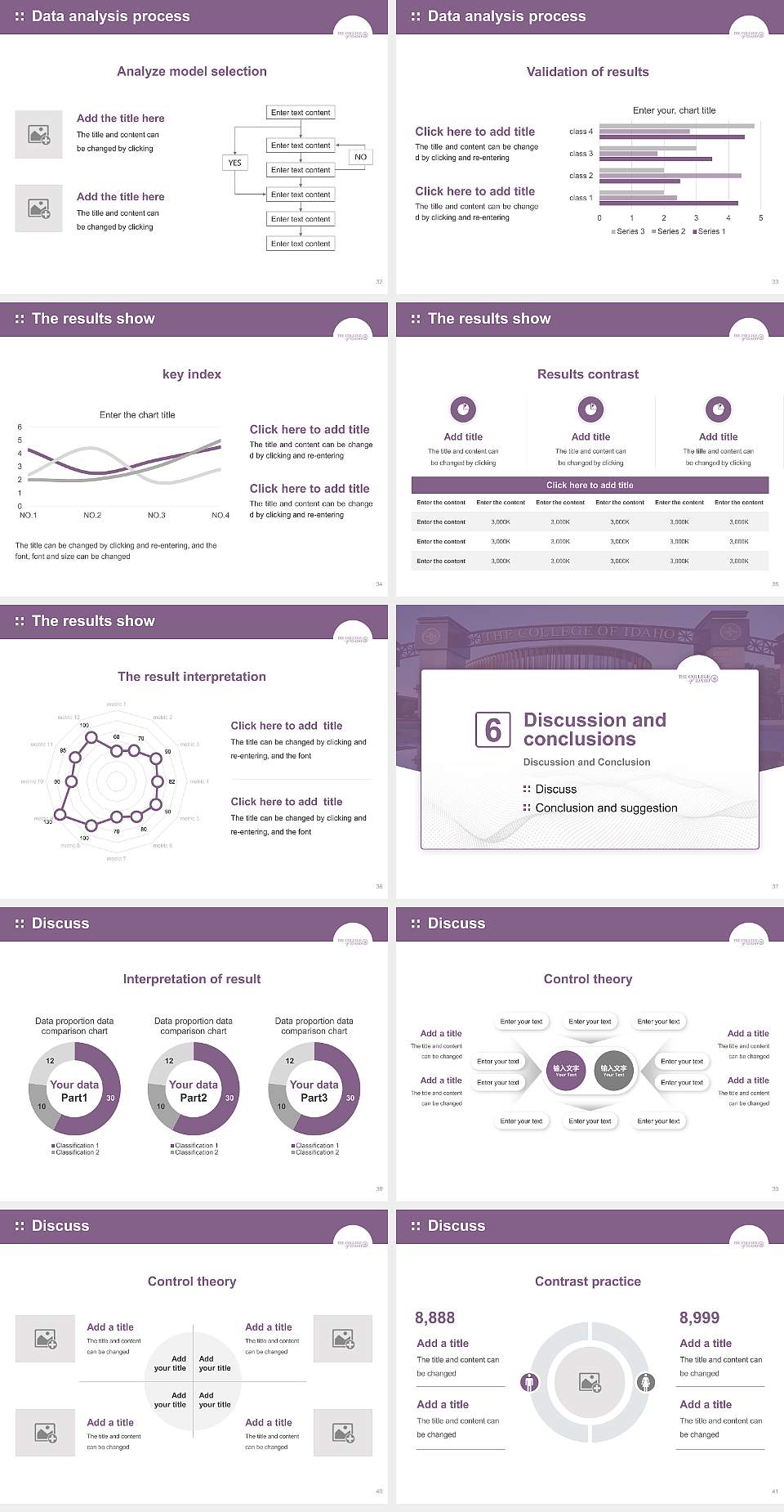 The College of Idaho Graduation Thesis Defense PPT Template4:3 ratio PPT effect preview image5