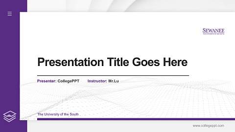 The University of the South Thesis Proposal/Graduation Defense PPT Template
