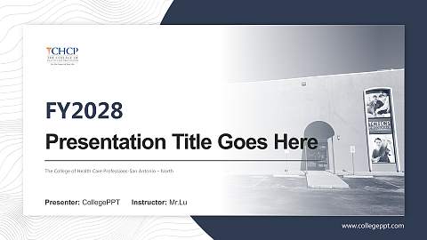 The College of Health Care Professions-San Antonio – North Academic Presentation/Research Findings Report PPT Template