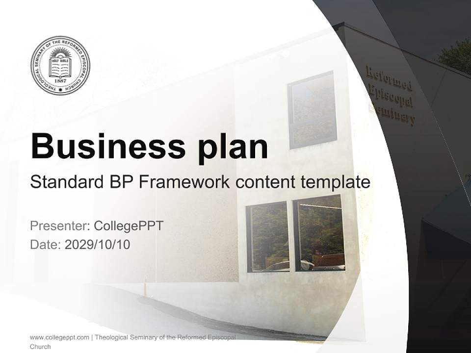 Theological Seminary of the Reformed Episcopal Church Competition/Entrepreneurship Contest PPT Template4:3 ratio PPT effect preview image9