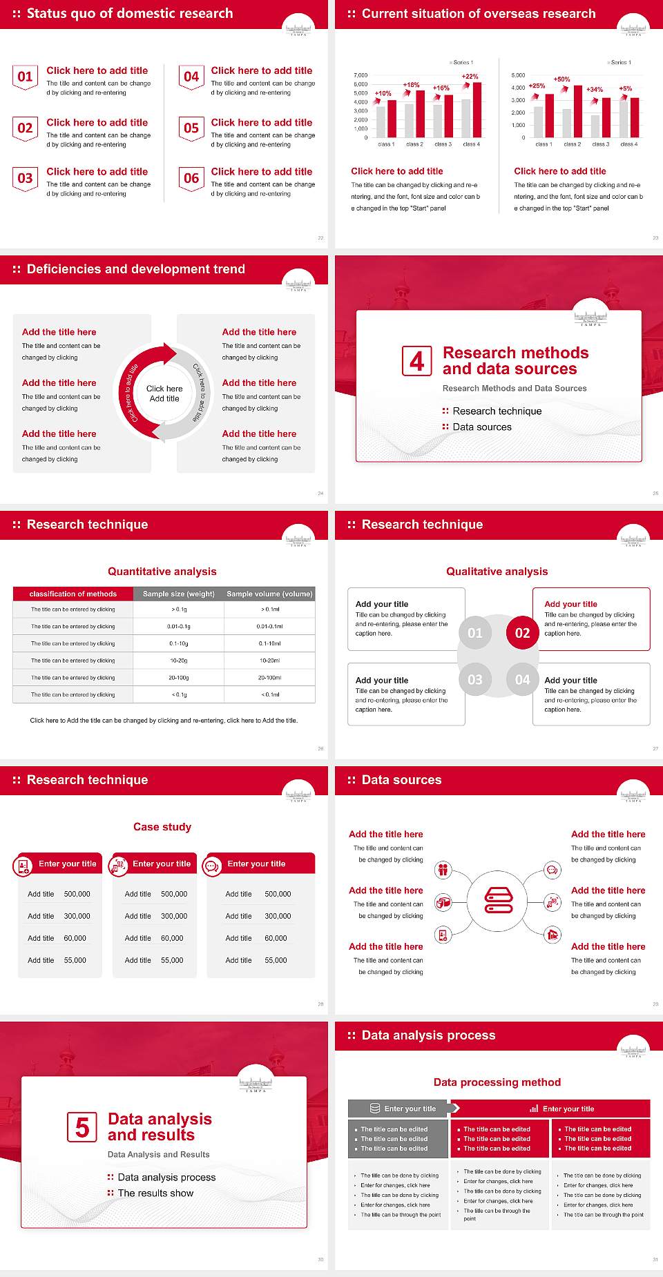 The University of Tampa Graduation Thesis Defense PPT Template4:3 ratio PPT effect preview image4