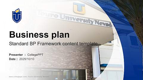 Touro University Nevada Competition/Entrepreneurship Contest PPT Template