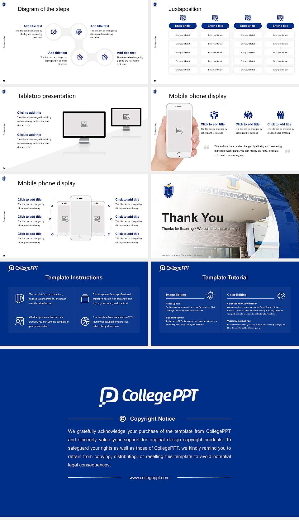 Touro University Nevada Competition/Entrepreneurship Contest PPT Template16:9 ratio PPT effect preview image9