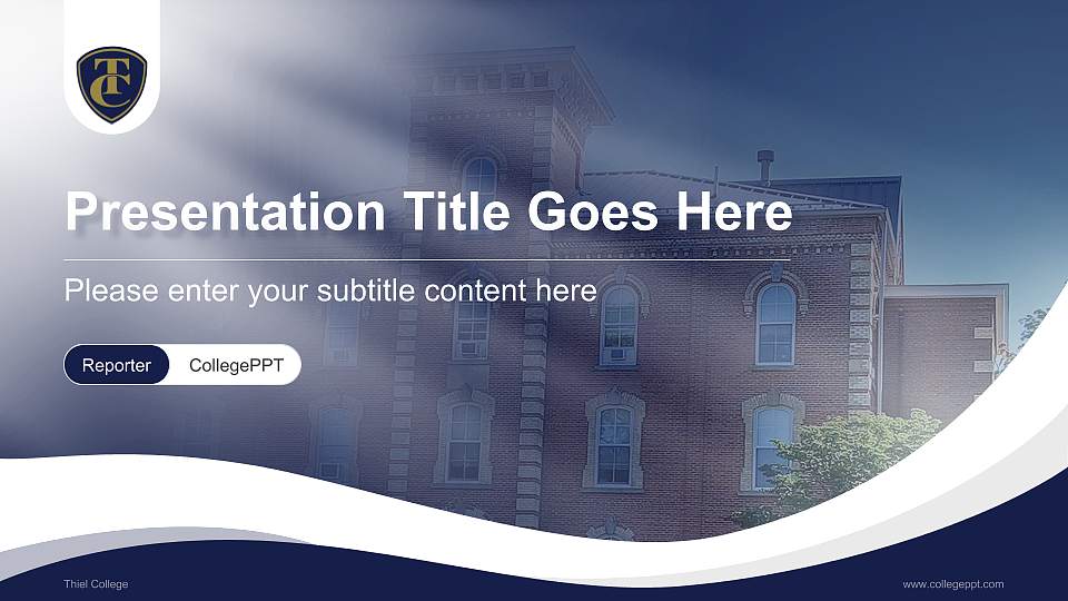 Thiel College Lecture Sharing and Networking Event PPT Template16:9 ratio PPT effect preview image