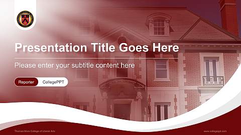 Thomas More College of Liberal Arts Lecture Sharing and Networking Event PPT Template