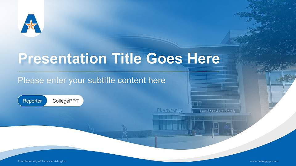 The University of Texas at Arlington Lecture Sharing and Networking Event PPT Template16:9 ratio PPT effect preview image