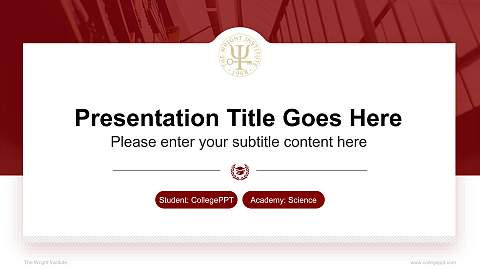 The Wright Institute National Scholarship Defense PPT Template