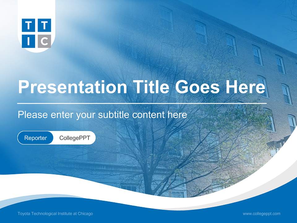 Toyota Technological Institute at Chicago Lecture Sharing and Networking Event PPT Template4:3 ratio PPT effect preview image4