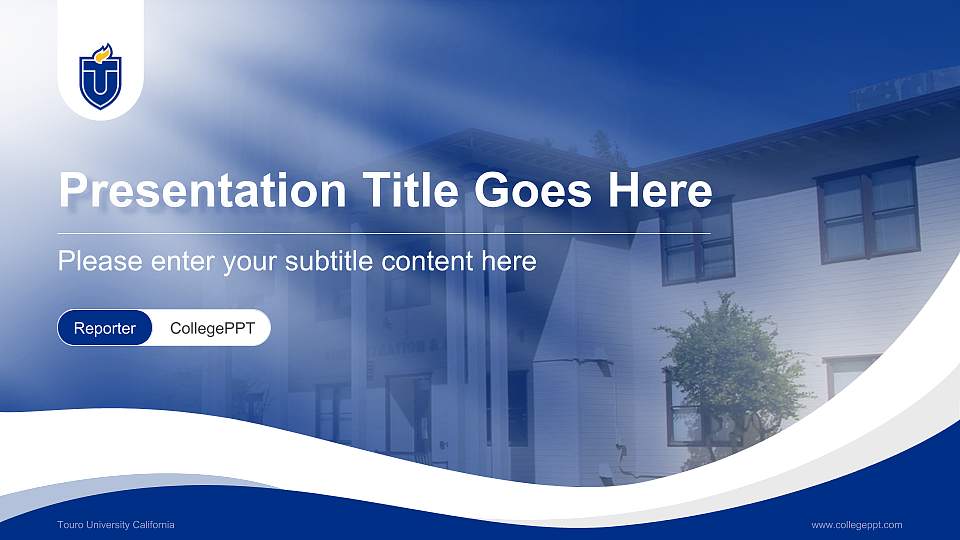 Touro University California Lecture Sharing and Networking Event PPT Template16:9 ratio PPT effect preview image