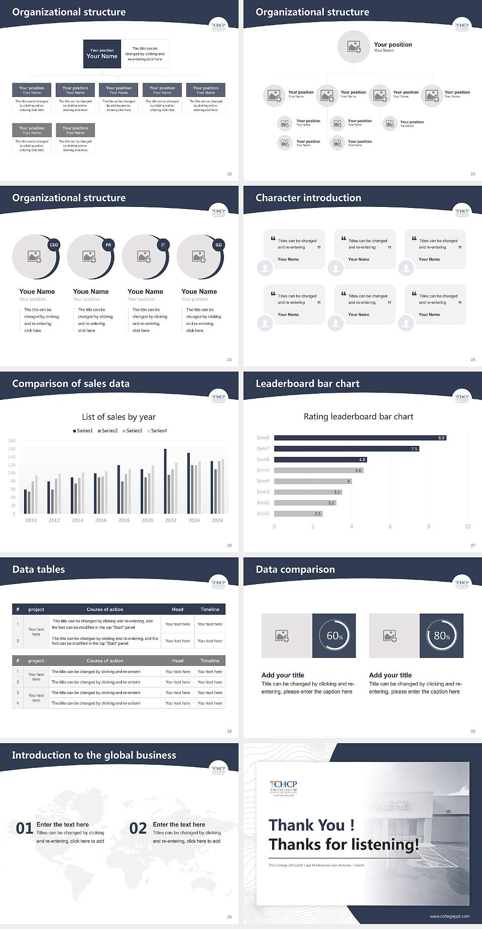 The College of Health Care Professions-San Antonio – South Academic Presentation/Research Findings Report PPT Template4:3 ratio PPT effect preview image4